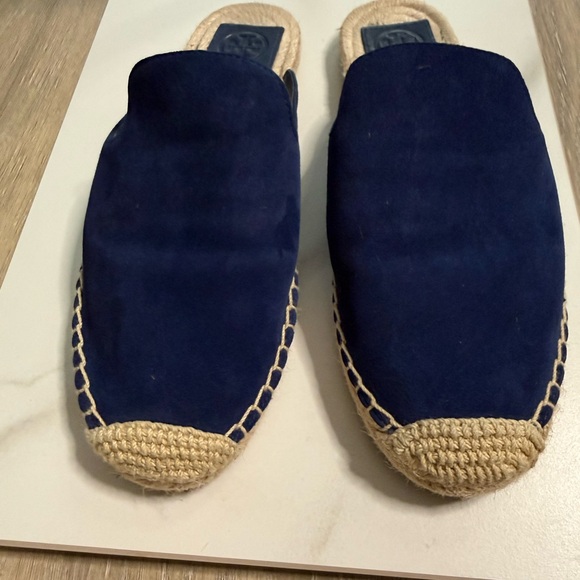 Tory Burch Blue and Tan Sandals - Picture 1 of 7